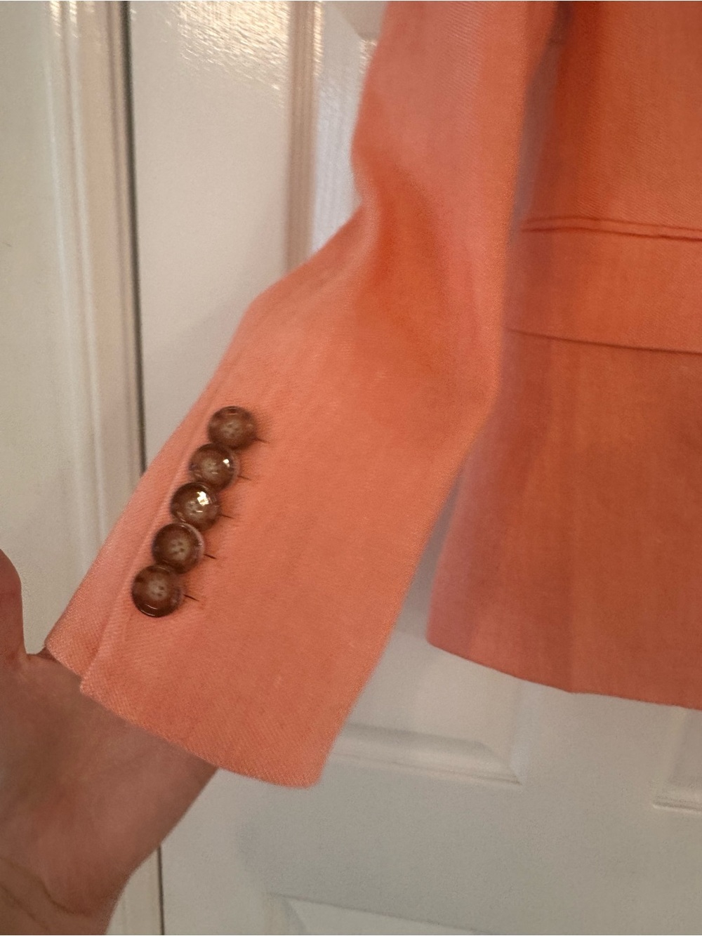 Veronica Beard Double-Breasted Peach Blazer Jacket - Picture 11 of 16